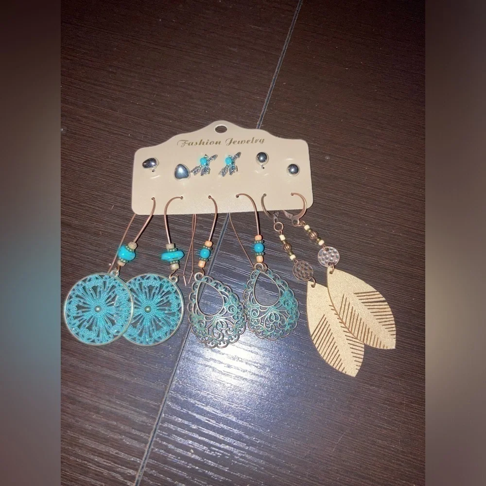 3/$20 Bohemian style earrings- 6 count pack. Brand new & never worn